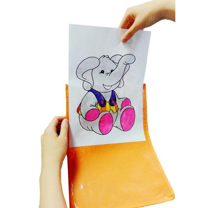 Sac shopping non tissé avec fenêtre transparente A4 6 pièces