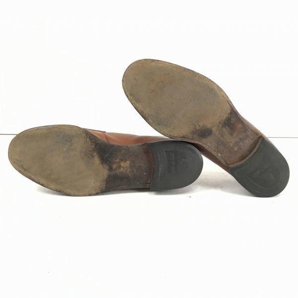 FREUDEN HIROKAWA Leather Goodyear Welt Coin Loafer 26.5EE Brown Scotch Grain(USED)