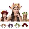 Bohemian Style Hairband Artificial Flowers Headdress Trend Hair Hoop  Women