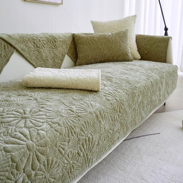 Îngroșați husă de canapea din chenille Animale de companie Covoraș pentru copii Prosop de canapea Huse de protecție pentru canapea anti-alunecare Pătură detașabilă pentru canapea Housse De Canape