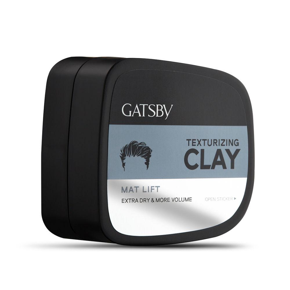 Gatsby Texturizing Clay Wax For Men 75g Matte Finish Strong Hold Volumizing Hair Clay For Natural Look & Messy Hairstyles