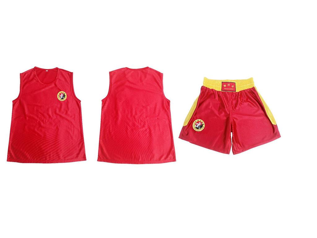 Unisex Sanda Wushu Kickboxing Boks Letni Trening Bezrękawnik i Szorty dla Mężczyzn, Kobiet i Dzieci