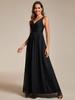 Ever-Pretty Women's Double V-Neck Sleeveless Floor Length Evening Dresses With Subtle Glitter