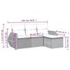 VidaXL Garden Lounge Set with Cushions 4 Pcs, Patio Sofas, Patio Furniture Set, Outdoor Furniture, Brown 3221272