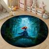Brave Merida Princess Round Rugs Bedroom Living Room Sofa Study Decorative Carpet Children's Room Non-Slip Carpet Table Mats