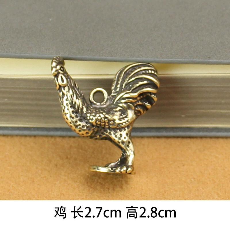 Brass Zodiac Animal Vintage Decoration Brass Statue Wealth Prosperity Chinese Style Antique Copper Miniature Home Decor Crafts