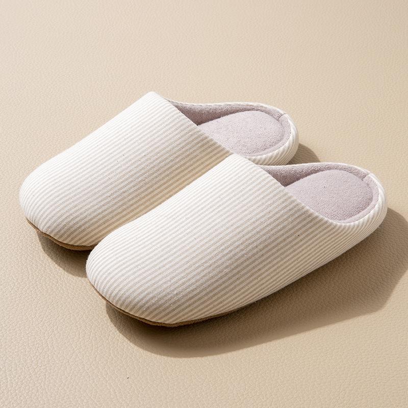 Herbst- und Winter-Doppelzwecktasche mit Baumwollpantoffeln Damen lautlos Zuhause Holzboden weicher Boden Hirschleder Samtboden warme Paarpantoffeln Herren