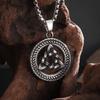 Vintage Valknut Pendant Trinity Celtic Knot Necklace Fashion Lucky Amulet Jewelry Gift for Men and Women