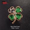 Korean Style Four-Leaf Clover Brooch for Women's Autumn/Winter Knitwear or Cheongsam