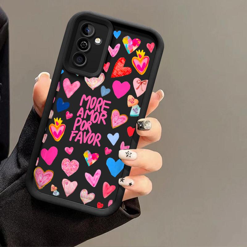 Love Heart Leaves Flower Case For Iphone 17 16 15 14 13 12 11 Pro Max 17 Air 16E Plus Silicone Matte Protection Shockproof Cover