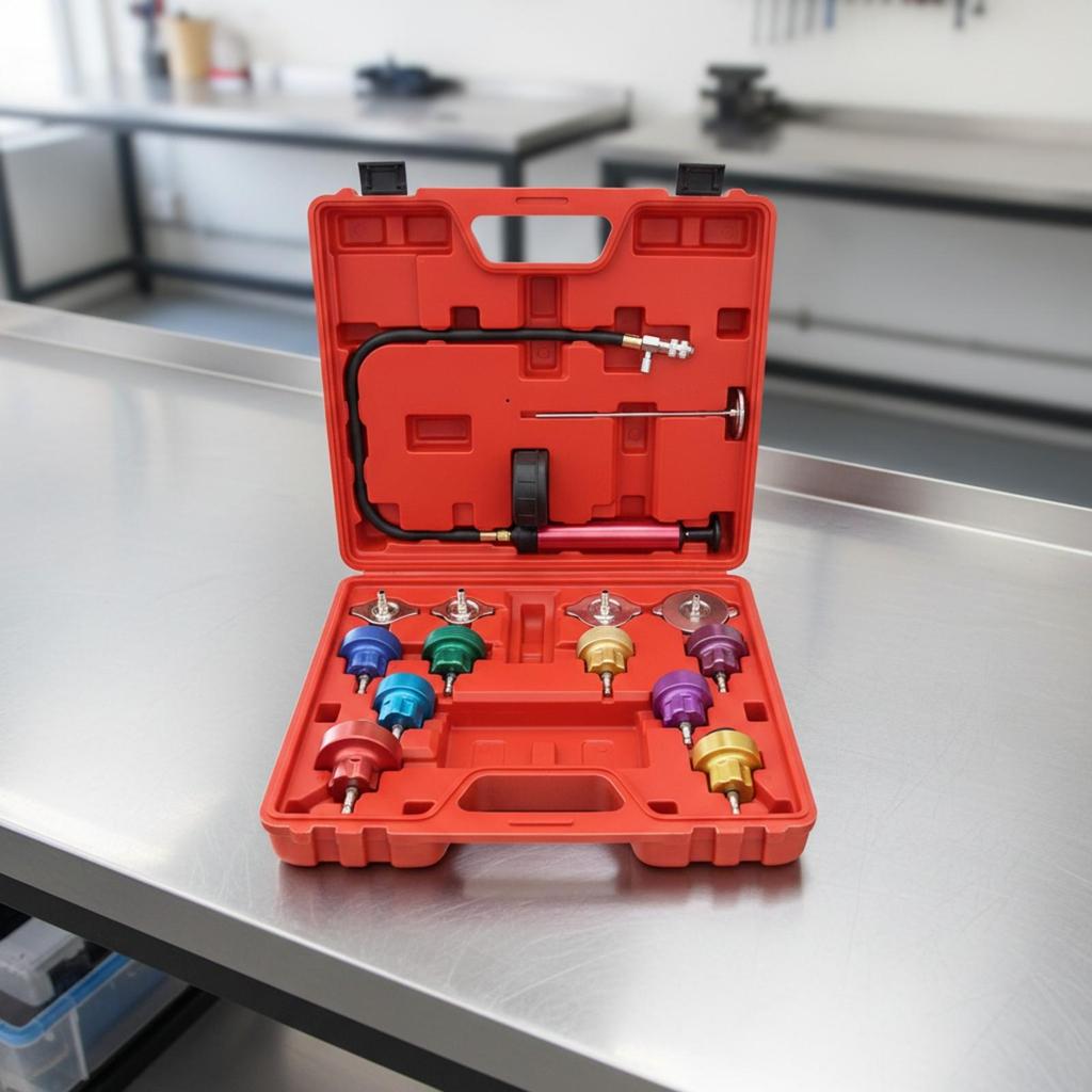 Radiator Pressure Leak-Testing Tool Kit Complete Cooling System Tester