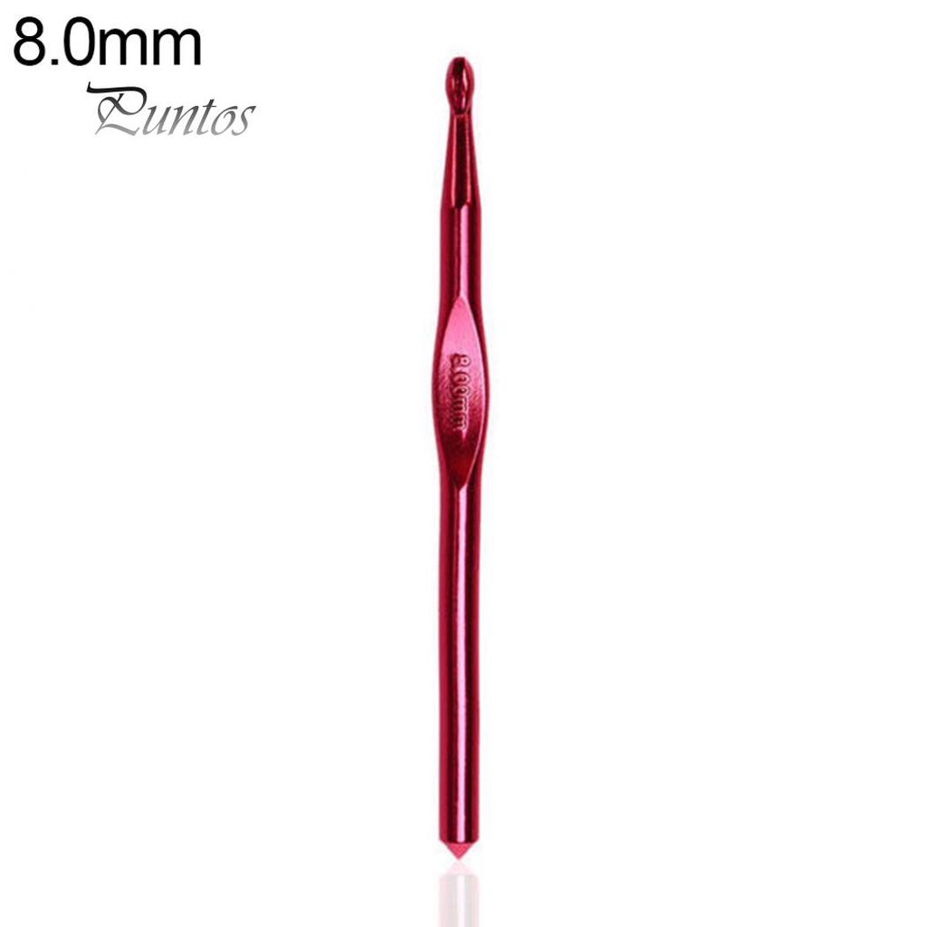 2mm-10mm Aluminium Alloy Crochet Needles Hooks Crafts Handle Knitting Weave Set