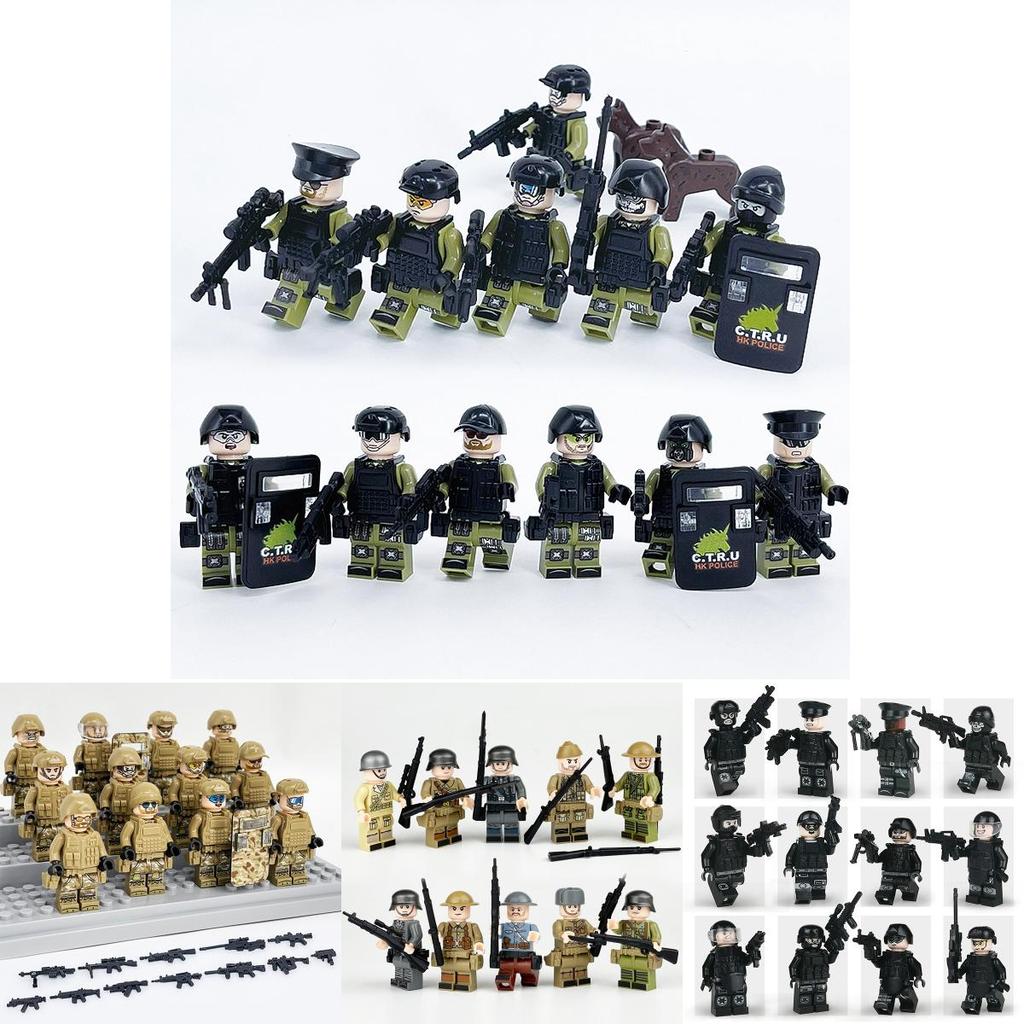 Special Forces Mini Action Figures Complete Set Of 12 With Movable Joints And Weapons