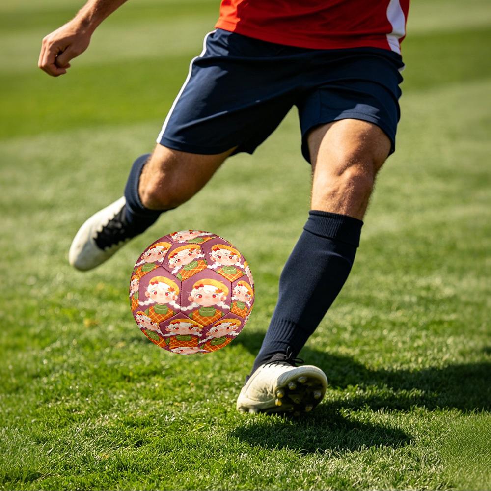 1pc Autumnal Whimsy Theme Soccer Ball Football, Size 5, Lightweight PVC, Outdoor Training Soccer Ball,Gift c6595