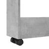 Narrow Storage Trolley 3 Tier Concrete Grey Wood Based Material