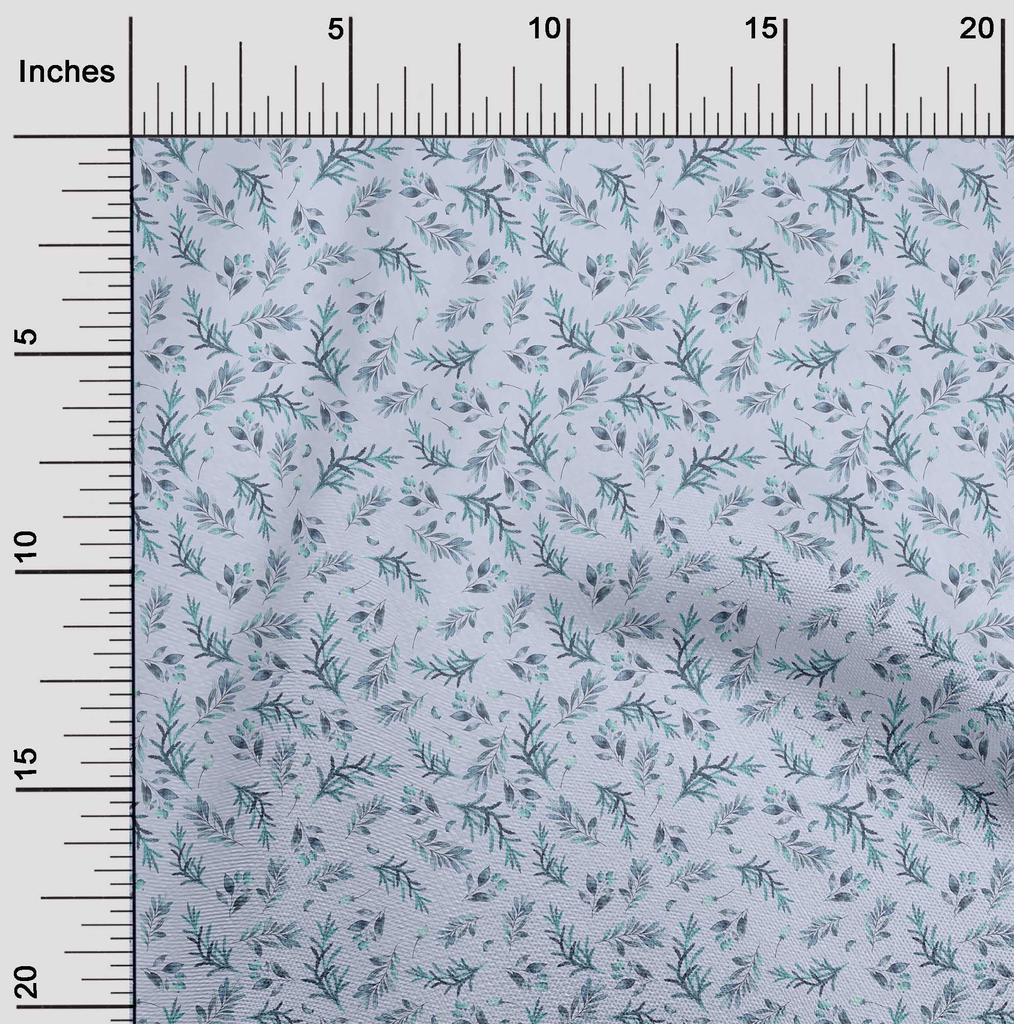 oneOone Cotton Poplin Baby Blue Fabric Tropical Sewing Material Print Fabric By The Yard 42 Inch