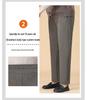 High-Waisted Fleece-Lined Women's Winter Pants - Straight Leg, Elastic, Casual, for Middle-Aged & Elderly 