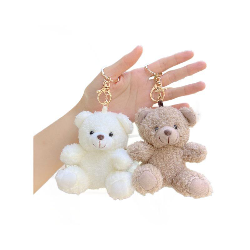 Curly Teddy Bear Plush Keychain Pendant - Phone Case & Bag Accessory Doll
