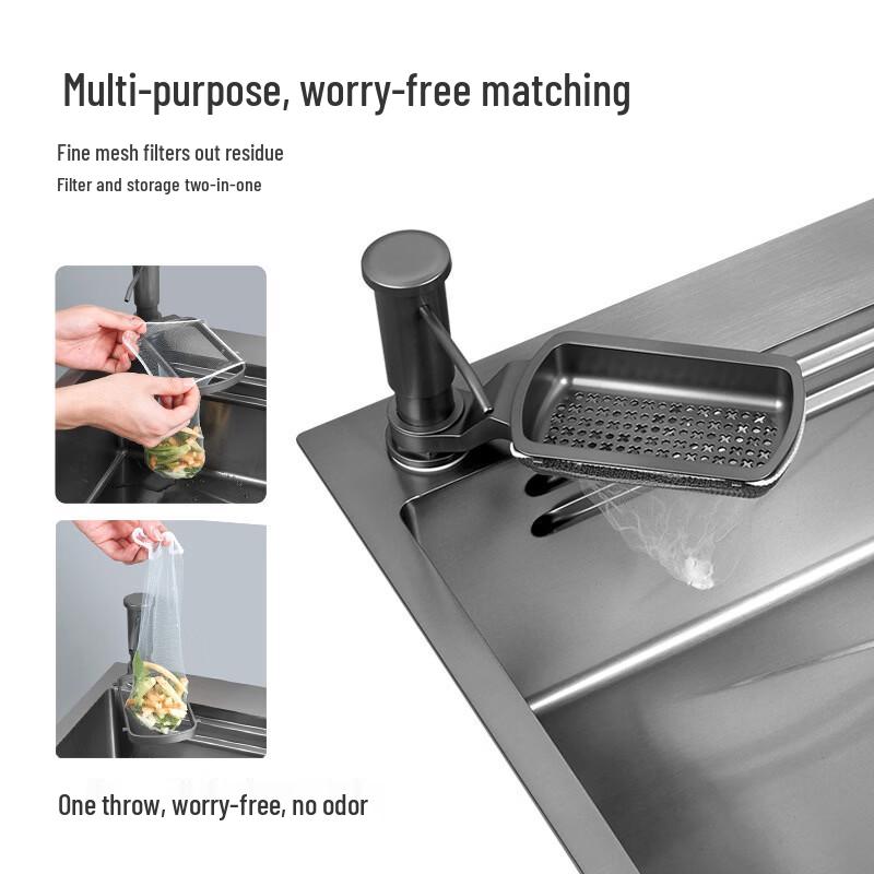 OLOEY Stainless Steel Kitchen Sink Soap Dispenser Set