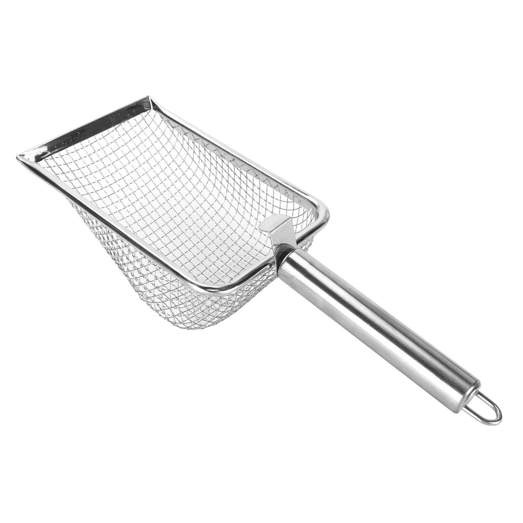 Cat Litter Scoop Rustproof Stainless Steel Cat Litter Shovel Hanging Easy To Clean Litter Box Scoop with Hook for