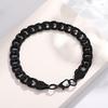 Men's High-End Cuban Link Stainless Steel Punk Bracelet - European and American Hip-Hop Trend.