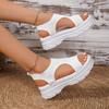 Summer Platform Sports Sandals Fly-Woven Breathable Large Size Casual Muffin Beach Sandals Women