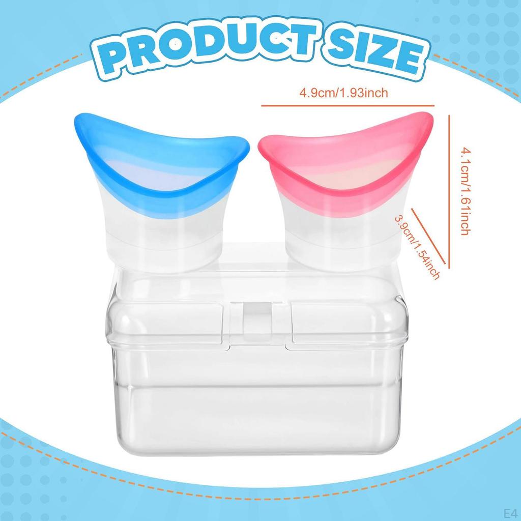 2 kusy kelímků na výplach očí, čisticí oči, tvarovaný okraj, opakovaně použitelná odměrka, výplachová sada pro