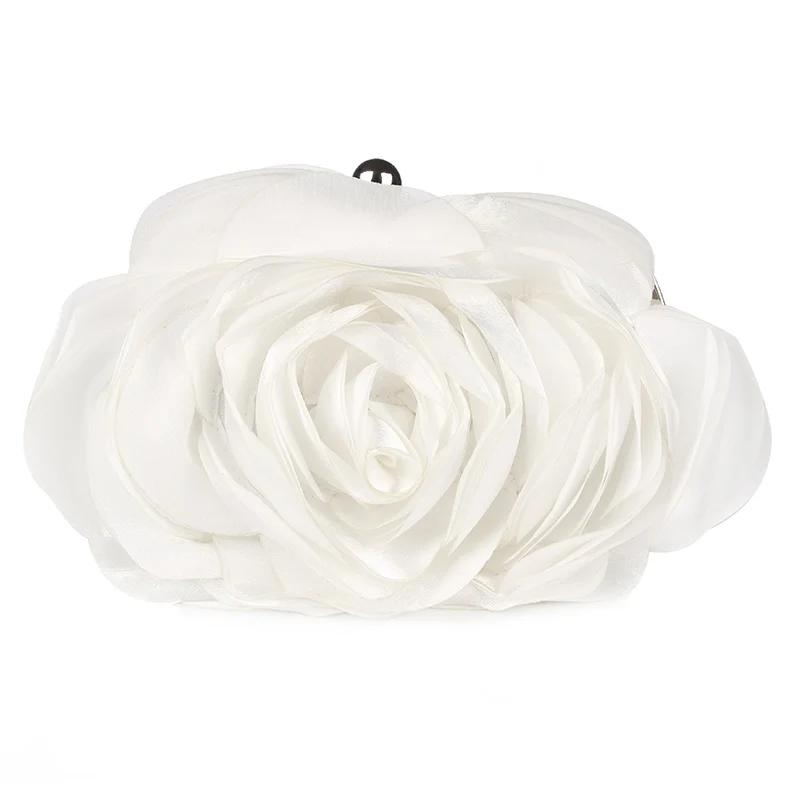 Borsa da Sera Fiore Sposa Piccola Borsa Completo Festa Borsa a Mano Matrimonio Portafoglio Donna Catena Floreale Pochette da Donna