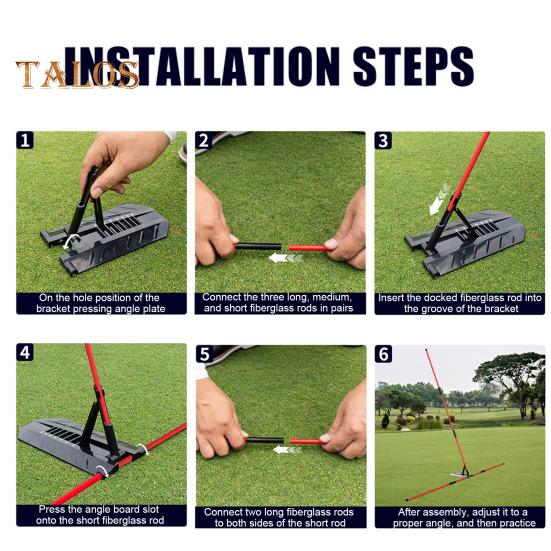 Suport pentru stick de golf, unghi reglabil, ușor de instalat, pentru antrenamentul swingului de golf, accesorii pentru practicarea golfului