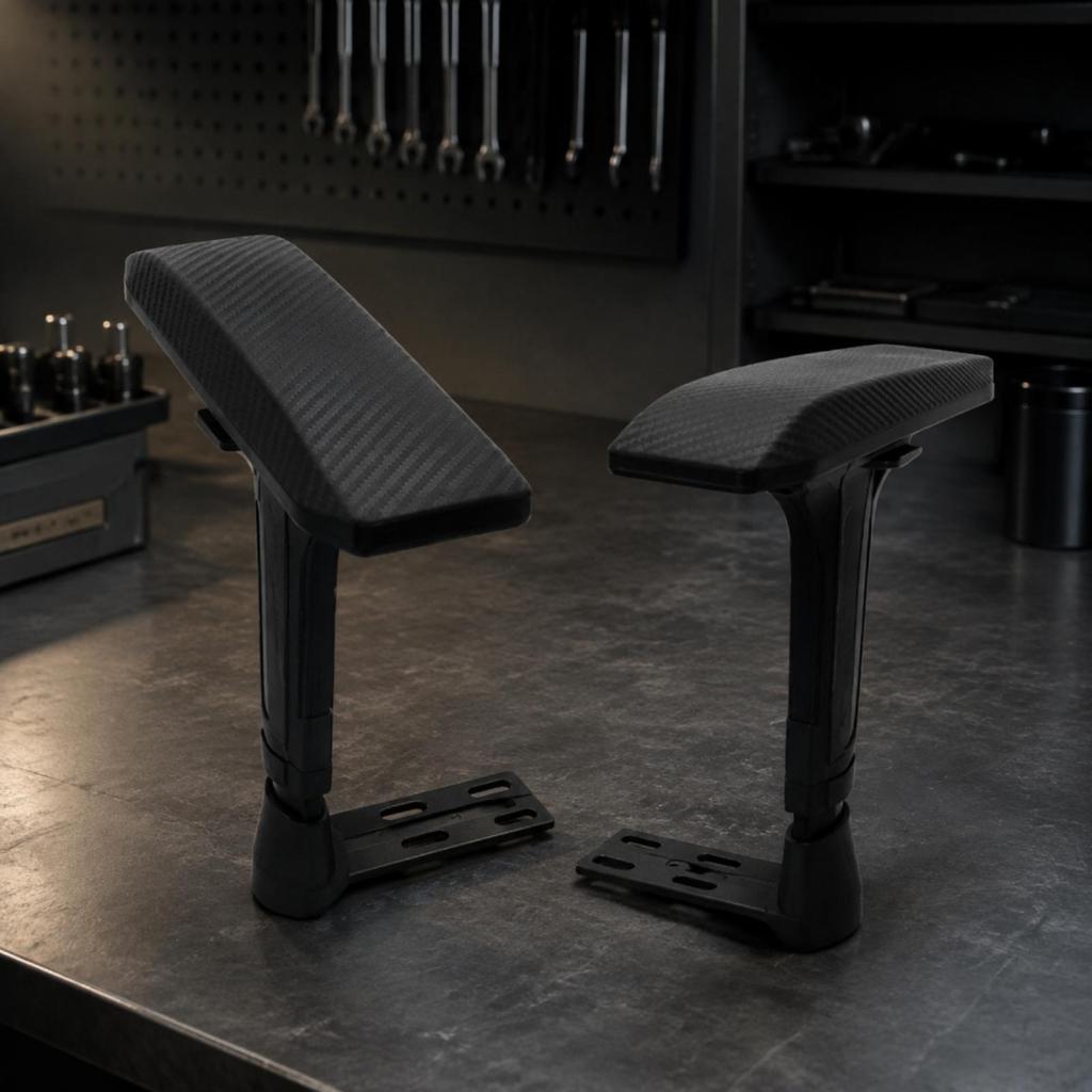 axis Adjustable Office Chair Armrest Sturdy Ergonomic with Mounting Base for Digital