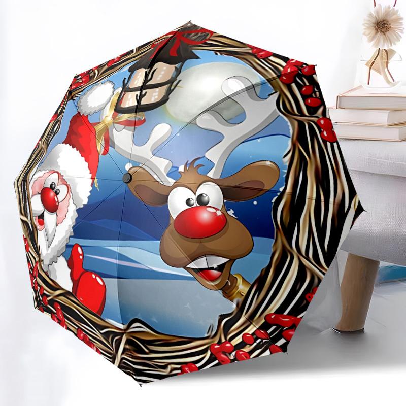 

1pc Wreath Automatic Folding Umbrella Durable Iron Frame,All Seasons Home Travel Outdoor Multifunctional Umbrella yy251115159
