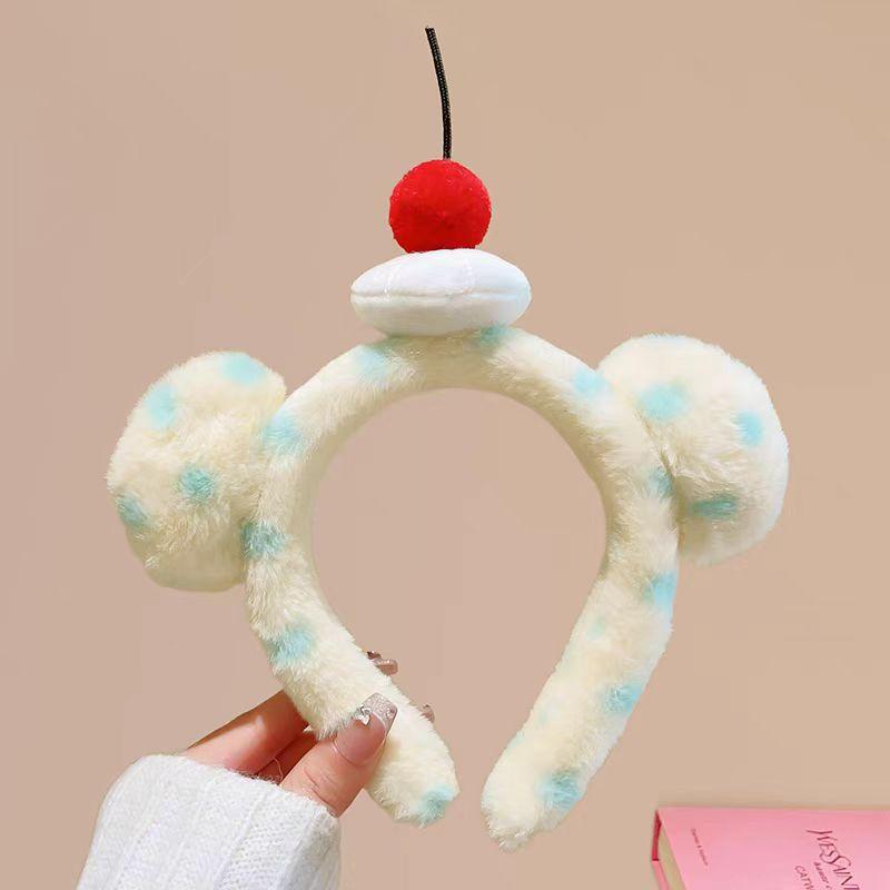 YJL3 Cute Shark Cake Wave Point Headband Makeup Hair Hoop Amusement Park Photography Prop for Women Girl Hair Accessories