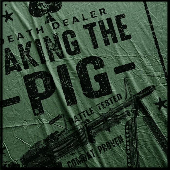 

Machine Gunner T-Shirt Take the pig for a walk Infantry Grunt patrol XL Green S