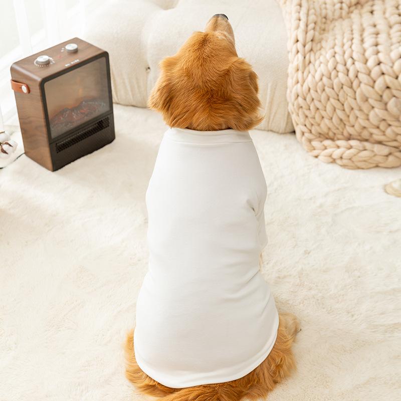 Dog Clothes Simple German Velvet Large Dog Golden Retriever Husky Bottoming Shirt Autumn and Winter Warm Pet Clothing