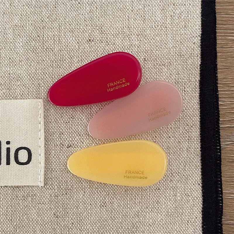 Sweet Acetate Water Drop Hair Clip for Women and Kids - Spring/Summer Duckbill Hairpin