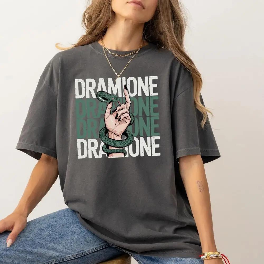 

Women Cotton T-shirt Dramione Shirt Malfoyed Manor Fanfic Tee Granger Magic School Shirt Manacled Inspired Bookish T-Shirt S