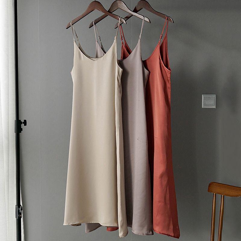 Elegant Women Satin Silk Slip Dress With Soft Touch For Casual And Cocktail Occasions