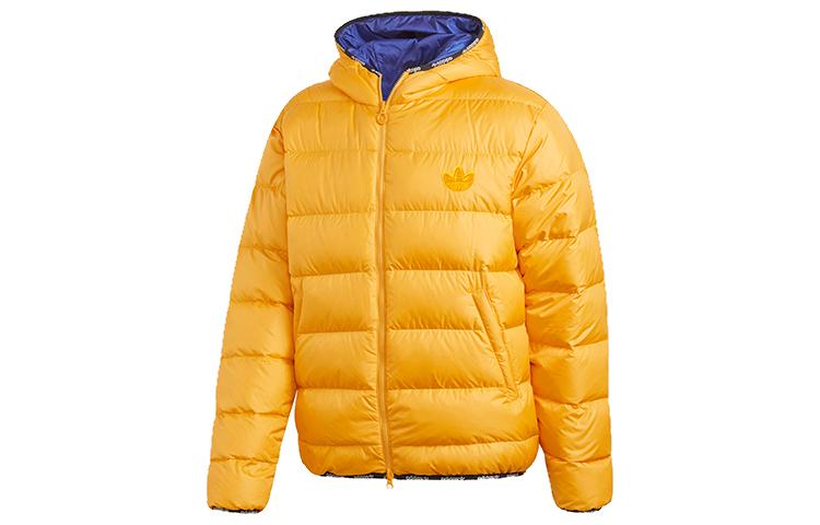 Adidas Originals Down Jackets Men s Yellow Hooded Moderate Reversible GF7122 S