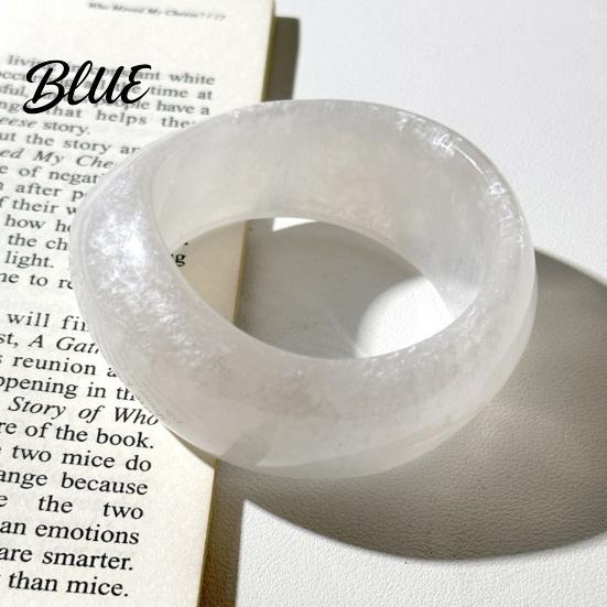 Women Fashion Jewelry Acrylic Resin Chunky Bangle Hypoallergenic Colorful Geometric