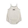 Baby Girl Summer Breathable Romper with Simple Bow Strap Onesie