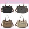Canvas Tote Bag For Women With Multiple Pockets And Crossbody Strap For Casual Travel