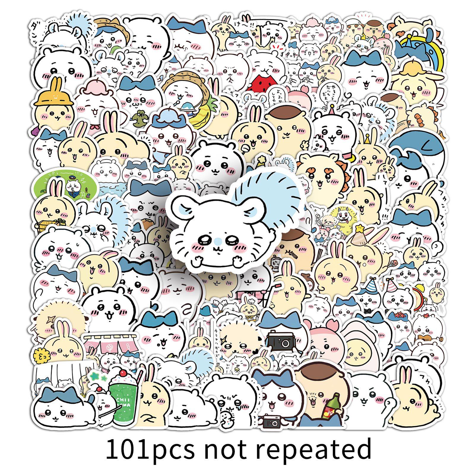 101 Chiikawa Stickers: Cute Japanese Anime Waterproof DIY Decoration Stickers