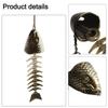 30 Cm 11.81 Inches Fish Wind Chimes Mysterious Atmosphere Reliable Metal Material Break-resistant Circle At The Top