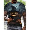 Goth Horror Joker Skull 3D Printed Men's T-Shirts Summer Street Short-Sleeve Outdoor Casual Tops Men's and Women's Tees Top