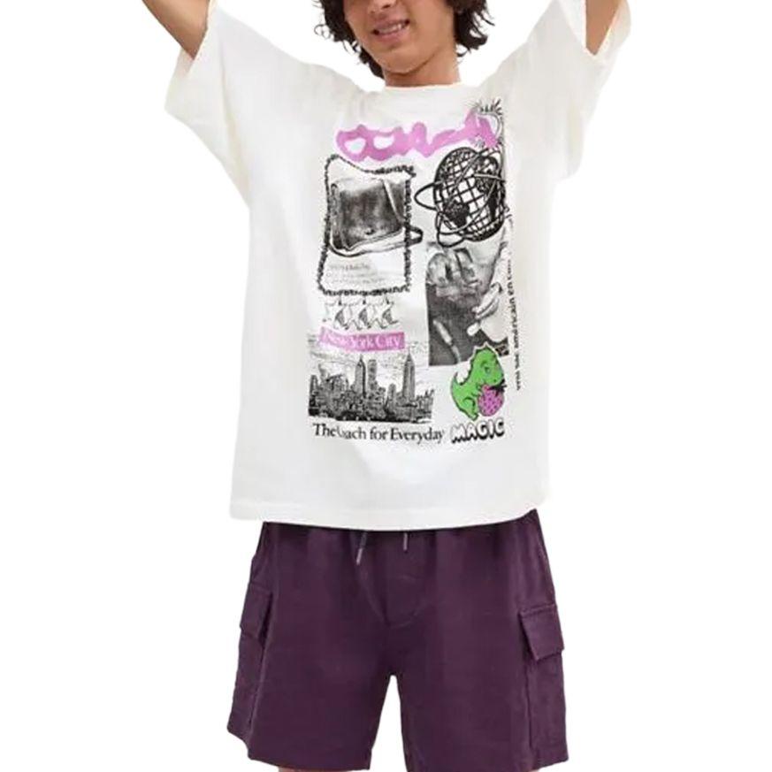 Coach FW24 Cotton Printed Short Sleeve T-Shirt Unisex Tops White CX235-WHT