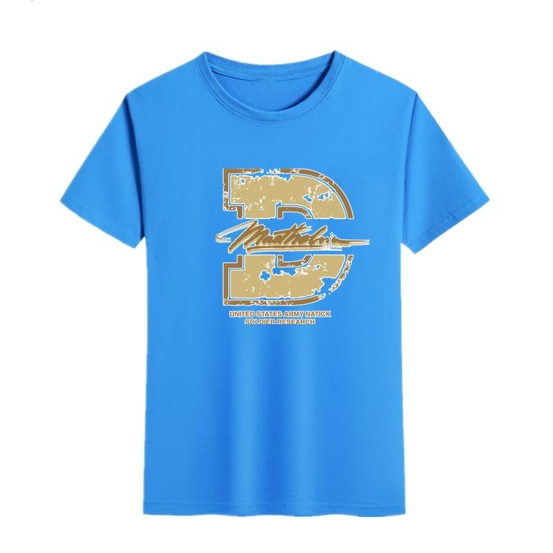 2024 футболка с короткими рукавами мужская летняя футболка с принтом и круглым вырезом повседневный топ Ins Hundred Tops удобная футболка 5XL 1320₽