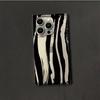 Clear Square Back Tube Case Protection For iPhone 15 Plus 13 11 14 Pro Max 12 16 ProMax Anti-Oxygen,Zebra Stripes Pattern Casing