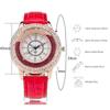 Fashion Ladies Rhinestone Quartz Watches Leather Strap Quicksand Crystal Casual Wrist Watch