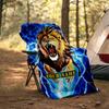 1PC Custom Name Lion Power Energy outdooor Flannel blankets Patterns Throw Blanket All-Season Soft Gift for Couch, Bed, Camping gifts