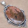 Pendant Stick Agate Gemstone Handmade Gift For Her Silver Jewelry 2.25"